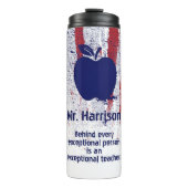 Amerikaanse Apple Stempel Aangepaste Naam Citaat L Thermosbeker (Voorkant)