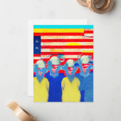 Amerikaanse arbeider notitiekaartje (Voorkant / Achterkant in situ)