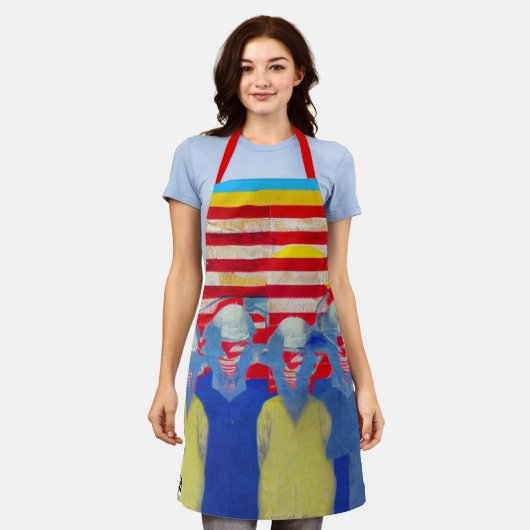 Amerikaanse arbeider schort (Gedragen)