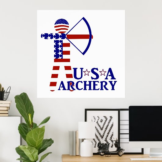 Amerikaanse Archery Poster (Thuiskantoor)