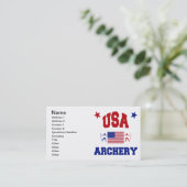 Amerikaanse Archery Visitekaartje (Staand voorkant)