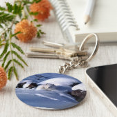 Amerikaanse Arctic Fox Sleutelhanger (Zijkant)