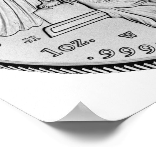 Amerikaanse arena Platinum, niet in omloop Poster (Hoek)