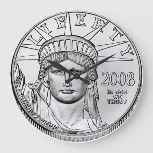 Amerikaanse arena Platinum Reverse Proof Coins Grote Klok (Voorkant)