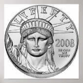 Amerikaanse arena Platinum Reverse Proof Coins Poster (Voorkant)