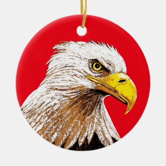 Amerikaanse Arend Keramisch Ornament (Voorkant)