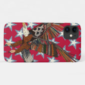 Amerikaanse arend rood Case-Mate iPhone case (Achterkant (horizontaal))