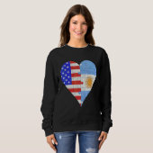 Amerikaanse Argentijnse Vlag Heart Trui (Voorkant volledig)
