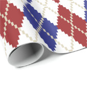 Amerikaanse Argyle-omslagpapier Cadeaupapier (Rol Hoek)