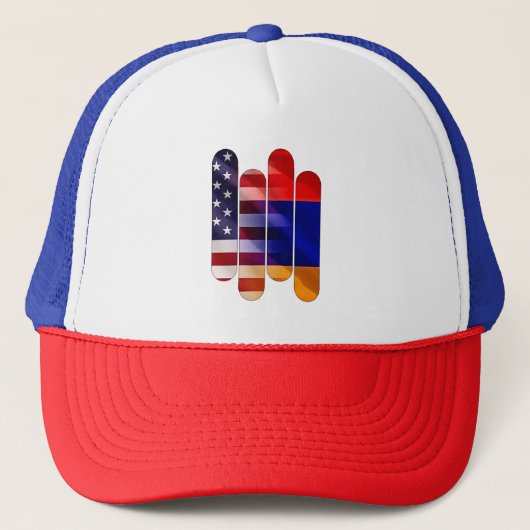 Amerikaanse Armeense Trucker Hoed Pet (Voorkant)