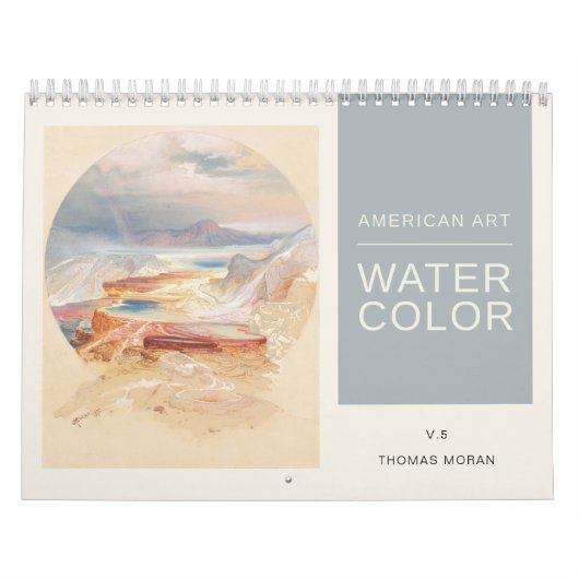 Amerikaanse Art Thomas Moran Waterverf Landscapes Kalender (Hoes)