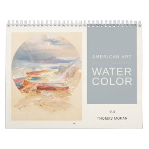 Amerikaanse Art Thomas Moran Waterverf Landscapes Kalender