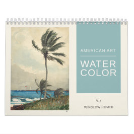 Amerikaanse Art Winslow Homer Waterverf schilderij Kalender