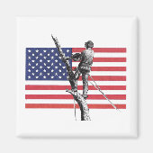 Amerikaanse artiest US Tree Chinzaag Magnet (Voorkant)