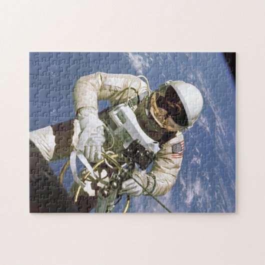 Amerikaanse astronaut legpuzzel (Horizontaal)