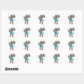 Amerikaanse astronaut ronde sticker (Vel)