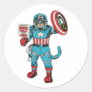 Amerikaanse astronaut ronde sticker