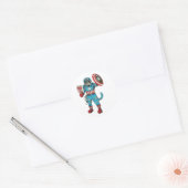 Amerikaanse astronaut ronde sticker (Envelop)