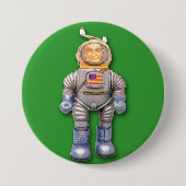Amerikaanse Astronaut Speelgoed Robot Round Button (Voorkant)
