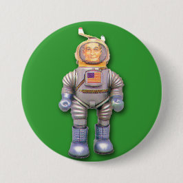 Amerikaanse Astronaut Speelgoed Robot Round Button