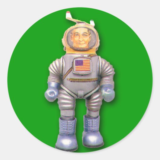 Amerikaanse Astronaut Speelgoed Robot Stickers (bl (Voorkant)