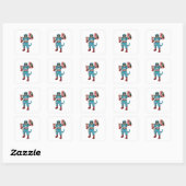 Amerikaanse astronaut vierkante sticker (Vel)
