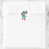 Amerikaanse astronaut vierkante sticker (Tas)