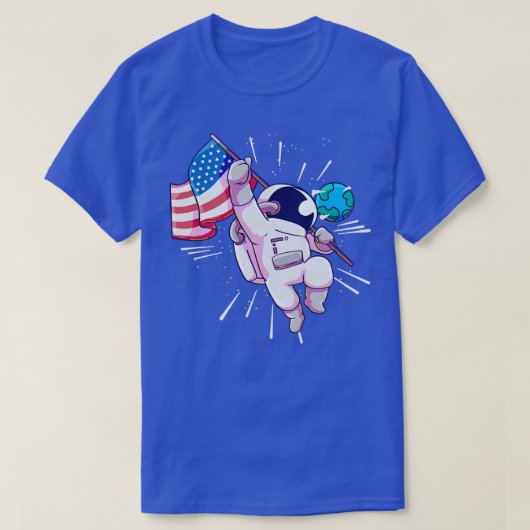 Amerikaanse astronautenvlag t-shirt (Design voorkant)