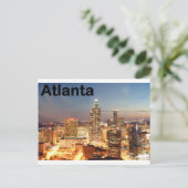 Amerikaanse atlanta Downtown 's nachts (St.K.) Briefkaart (Staand voorkant)