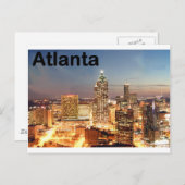 Amerikaanse atlanta Downtown 's nachts (St.K.) Briefkaart (Voorkant / Achterkant)