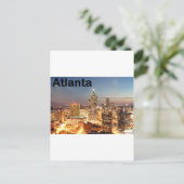 Amerikaanse atlanta Downtown 's nachts (St.K.) Briefkaart (Staand voorkant)