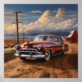 -Amerikaanse auto digitale print