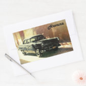 Amerikaanse auto in het oude Havana, Cuba-sticker Rechthoekige Sticker (Envelop)