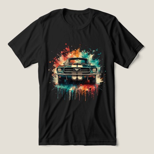 Amerikaanse auto Tri-Blend shirt (Design voorkant)