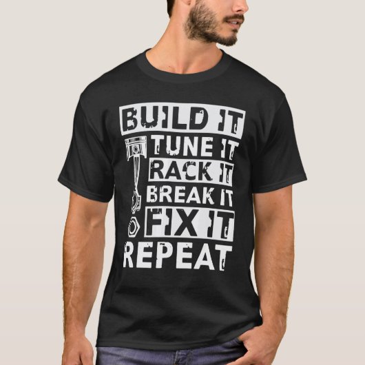 Amerikaanse Automonteur Bouwt Het Stemt Het Opberg T-shirt (Voorkant)