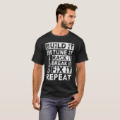 Amerikaanse Automonteur Bouwt Het Stemt Het Opberg T-shirt (Voorkant volledig)