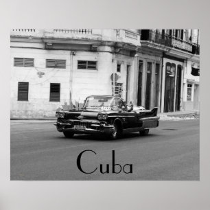 Amerikaanse auto's in Havana Cuba Poster
