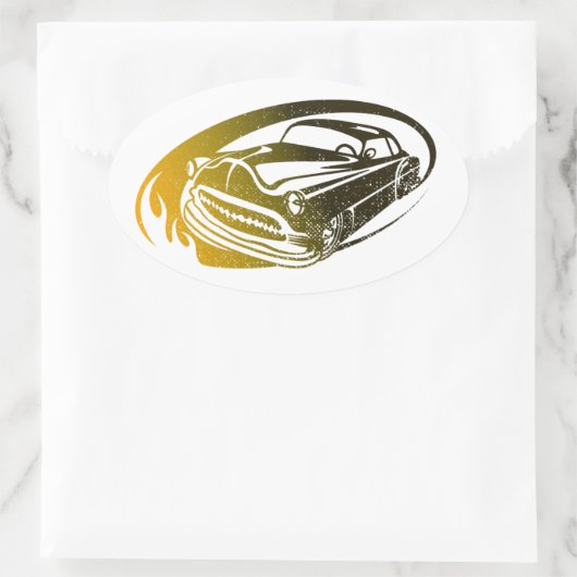 Amerikaanse autosnelrijtuigen ovale sticker (Tas)