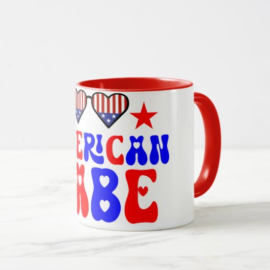 Amerikaanse Babe 4July Mok (Voorkant rechts)