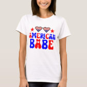 Amerikaanse Babe 4July T-shirt (Voorkant)