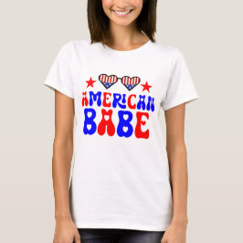 Amerikaanse Babe 4July T-shirt