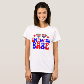 Amerikaanse Babe 4July T-shirt (Voorkant volledig)
