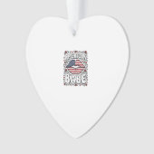 Amerikaanse Babe Patriottische Vintage Gravure Des Ornament (voorkant)