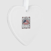 Amerikaanse Babe Patriottische Vintage Gravure Des Ornament (voorkant)