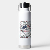 Amerikaanse Babe Patriottische Vintage Gravure Des Waterfles (Voorkant)