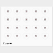 Amerikaanse Babe Patriottische Vintage Gravure Ont Hart Sticker (Vel)