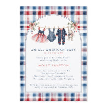 Amerikaanse baby patriottische waslijn baby shower