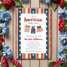 Amerikaanse Baby Shower Rood Wit Blauwe Strepen St