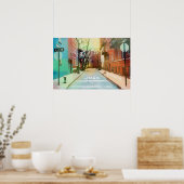 Amerikaanse backstreet scene Urban Pop Art Poster (Keuken)