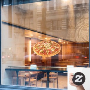 Amerikaanse Bacon Brood Kaas Kaasachtige Pizza Win Raamsticker